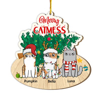 Personalized Gift For Cat Lovers Merry Catmess Ornament 29612 thumb 1