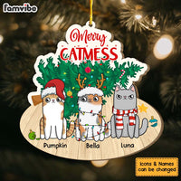 Personalized Gift For Cat Lovers Merry Catmess Ornament 29612 thumb 1