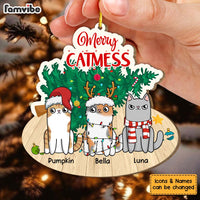Personalized Gift For Cat Lovers Merry Catmess Ornament 29612 thumb 1