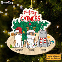 Personalized Gift For Cat Lovers Merry Catmess Ornament 29612 thumb 1