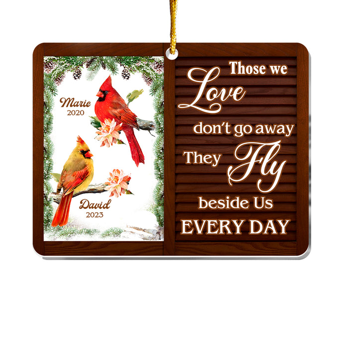 Personalized Memorial Gift Cardinal Those We Love Don't Go Away Ornament 29613 1
