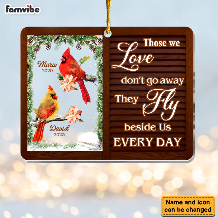 Personalized Memorial Gift Cardinal Those We Love Don't Go Away Ornament 29613 1