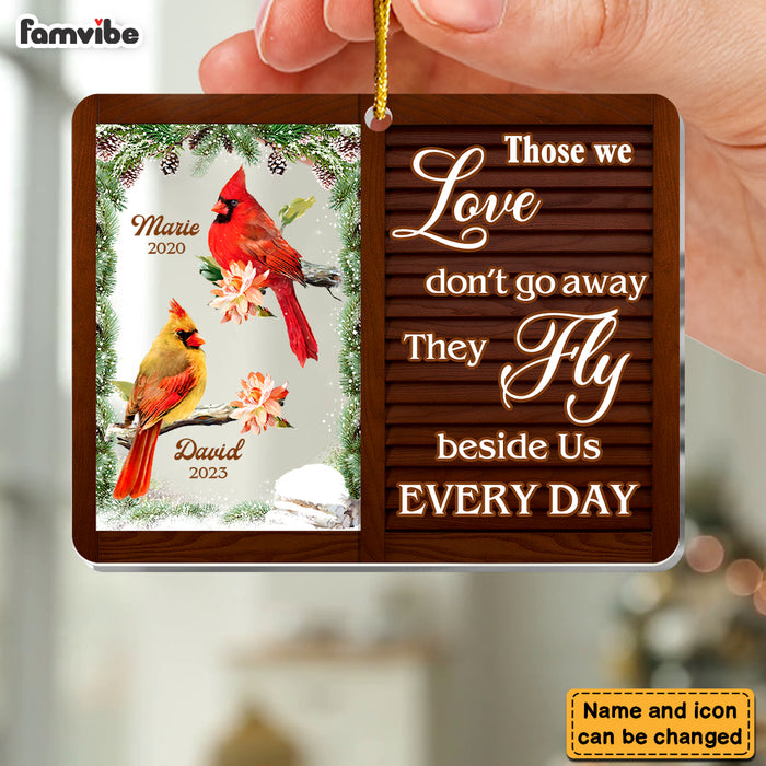 Personalized Memorial Gift Cardinal Those We Love Don't Go Away Ornament 29613 1