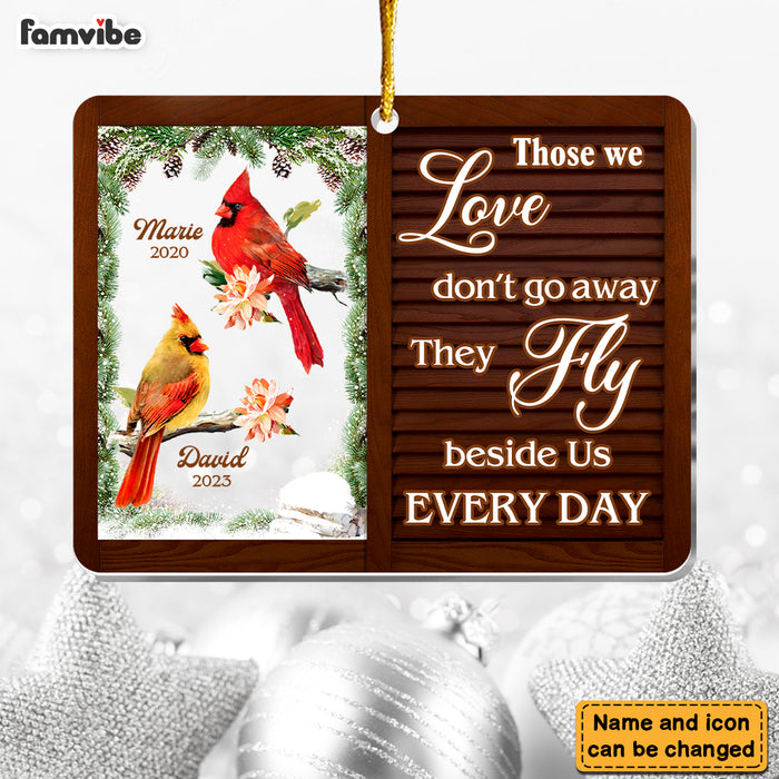 Personalized Memorial Gift Cardinal Those We Love Don't Go Away Ornament 29613 1
