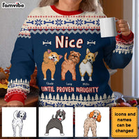 Personalized Nice Until Proven Naughty Ugly Sweater 29615 thumb 1