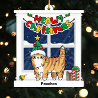 Personalized Christmas Gift For Cat Lovers Meowy Christmas Ornament 29620 thumb 1