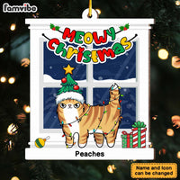 Personalized Christmas Gift For Cat Lovers Meowy Christmas Ornament 29620 thumb 1