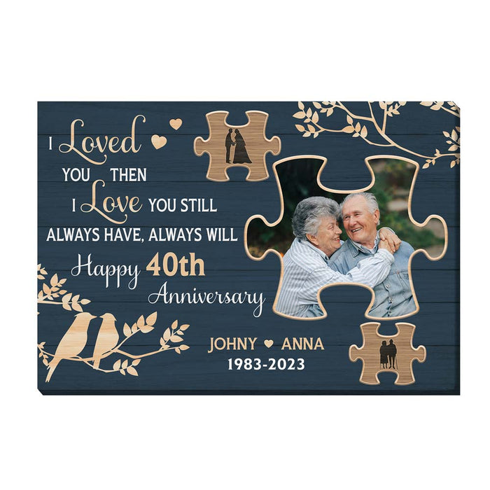 Personalized I Loved You Then I Love You Still Anniversary Gift Canvas 29624 1