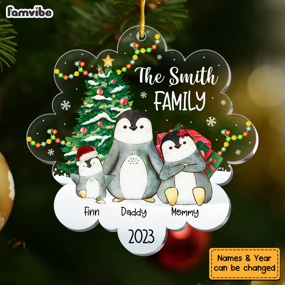 Personalized Gift For Family Penguin Ornament 29628 Primary Mockup