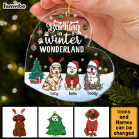 Personalized Gift For Dog Lovers Barking In A Wonderland Ornament 29630 thumb 1