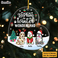 Personalized Gift For Dog Lovers Barking In A Wonderland Ornament 29630 thumb 1