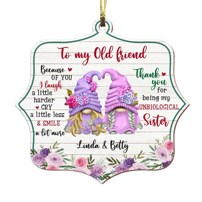 Personalized Gift For Friends Unbiological Sister Ornament 29631 1