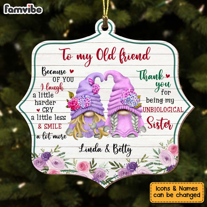 Personalized Gift For Friends Unbiological Sister Ornament 29631 1