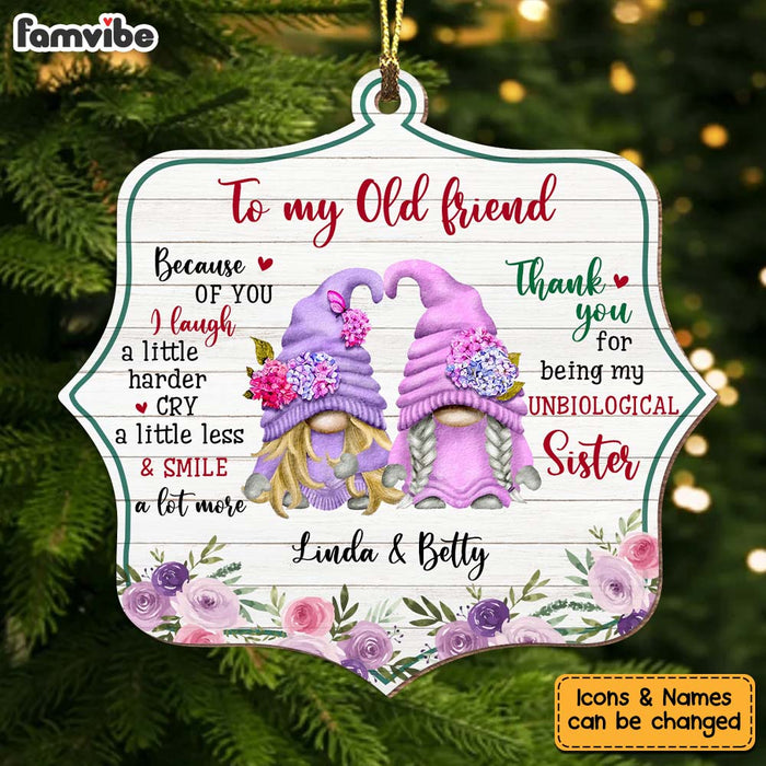 Personalized Gift For Friends Unbiological Sister Ornament 29631 1
