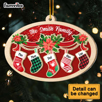 Personalized Gift For Family Christmas 2023 2 Layered Mix Ornament 29633 thumb 1