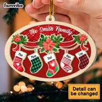 Personalized Gift For Family Christmas 2023 2 Layered Mix Ornament 29633 thumb 1