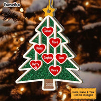Personalized Gift For Family Christmas Tree 2 Layered Mix Ornament 29634 thumb 1