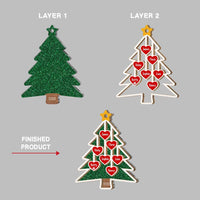 Personalized Gift For Family Christmas Tree 2 Layered Mix Ornament 29634 thumb 1