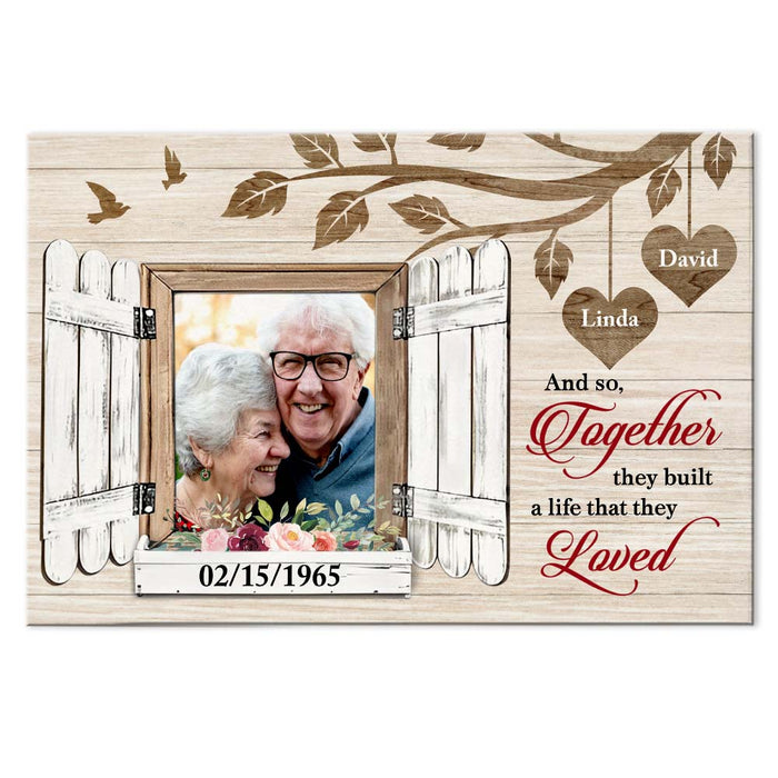 Personalized Gift For Couple Custom Photo Canvas 29636 1