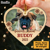 Personalized Pet Memorial Gift Custom Dog Photo 2 Layered Mix Ornament 29637 thumb 1
