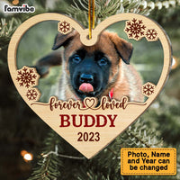 Personalized Pet Memorial Gift Custom Dog Photo 2 Layered Mix Ornament 29637 thumb 1