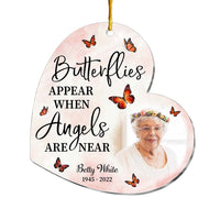 Personalized Memorial Gift Butterflies Appear When Angels Are Near Ornament 29641 thumb 1