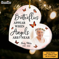 Personalized Memorial Gift Butterflies Appear When Angels Are Near Ornament 29641 thumb 1