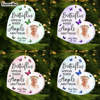 Personalized Memorial Gift Butterflies Appear When Angels Are Near Ornament 29641 thumb 1