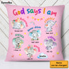 Personalized Gift For Granddaughter Elephant Gods Says I Am Pillow 29642 1