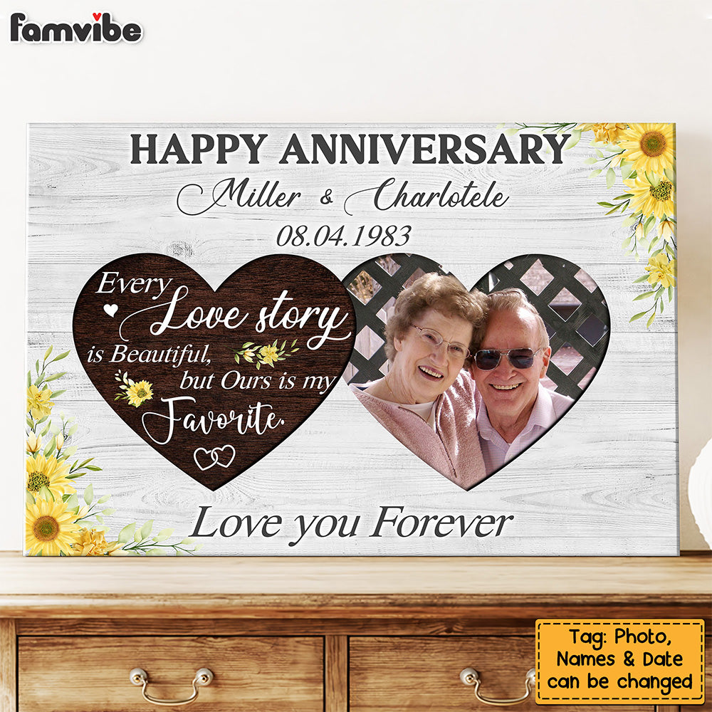 Personalized Anniversary Gift For Couple Love Story Is Beautiful Photo Canvas 29645 Primary Mockup