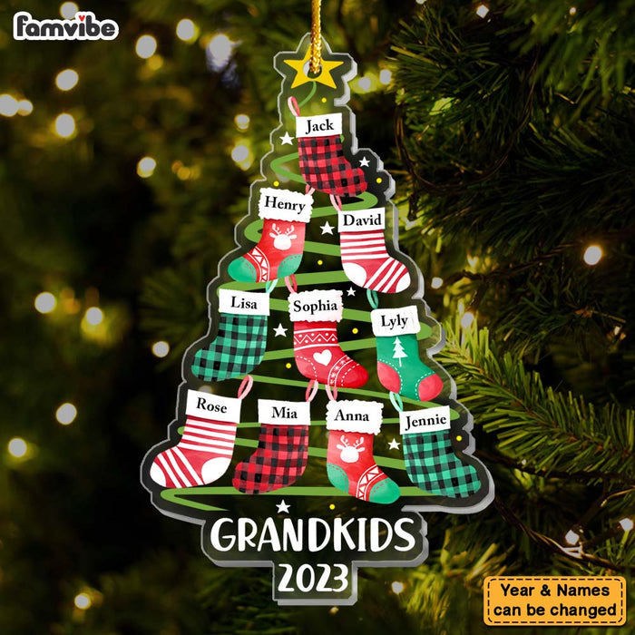Personalized Grandkids Stocking Gift For Grandma Ornament 29646 1