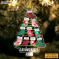 Personalized Grandkids Stocking Gift For Grandma Ornament 29646 thumb 1