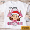 Personalized Gift For Granddaughter Pink Merry Christmas Kid T Shirt 29648 1