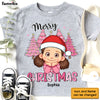 Personalized Gift For Granddaughter Pink Merry Christmas Kid T Shirt 29648 1