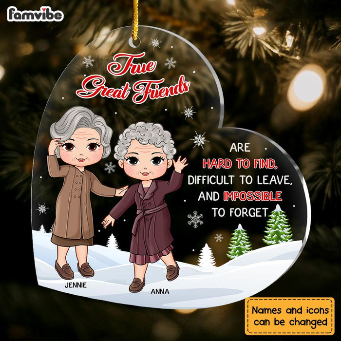 Personalized Christmas Gift For Friends True Friends Are Hard To Find Ornament 29651 1