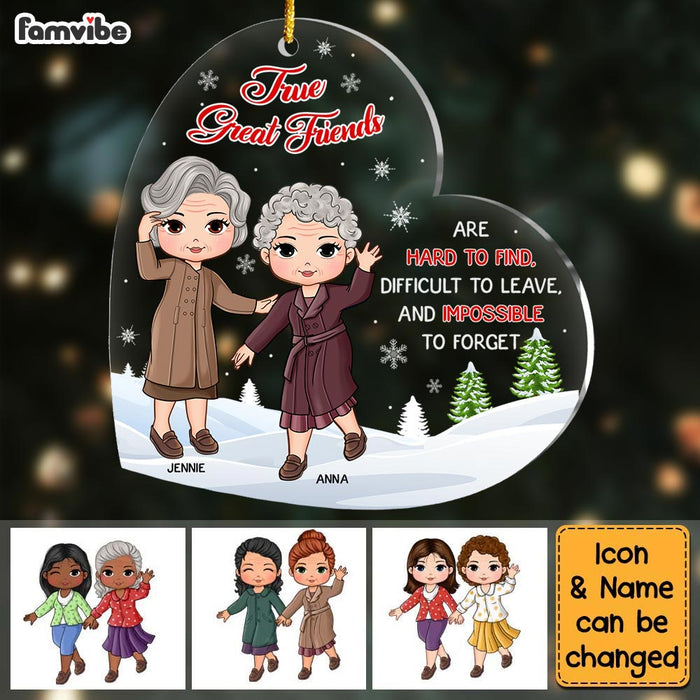 Personalized Christmas Gift For Friends True Friends Are Hard To Find Ornament 29651 1