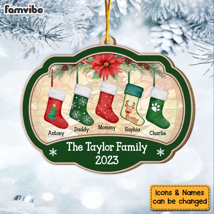 Personalized Stocking Family Christmas Ornament 29653 1
