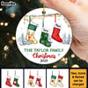 Personalized Stocking Family Christmas Circle Ornament 29654 1