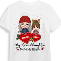 Personalized Gift For Grandma Melts My Heart Christmas Shirt - Hoodie - Sweatshirt 29655 thumb 1