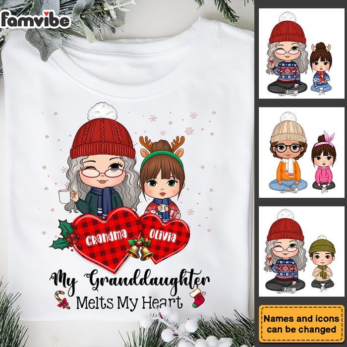 Personalized Gift For Grandma Melts My Heart Christmas Shirt - Hoodie - Sweatshirt 29655 1