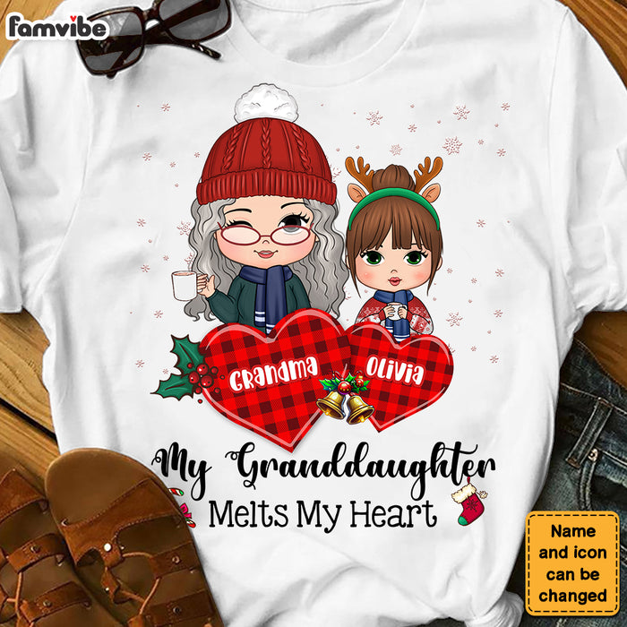 Personalized Gift For Grandma Melts My Heart Christmas Shirt - Hoodie - Sweatshirt 29655 1