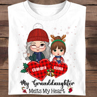 Personalized Gift For Grandma Melts My Heart Christmas Shirt - Hoodie - Sweatshirt 29655 thumb 1