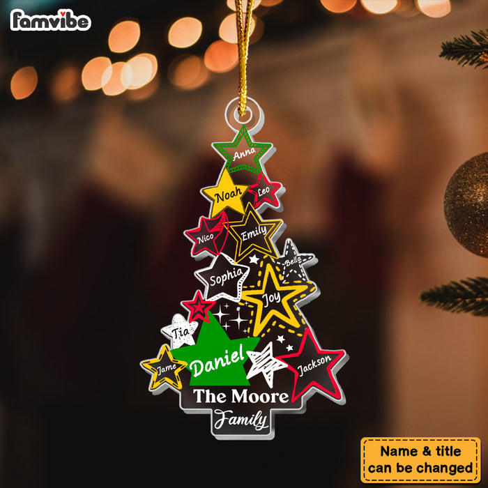 Personalized Our Family Star Christmas Tree 2 Layered Mix Ornament 29657 1