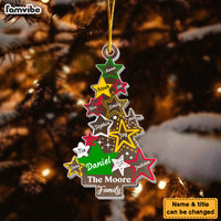 Personalized Our Family Star Christmas Tree 2 Layered Mix Ornament 29657 thumb 1