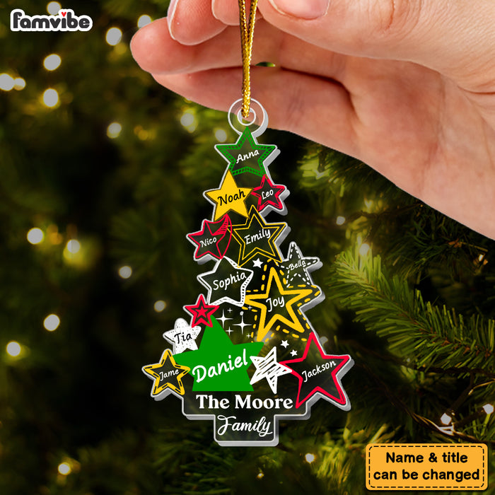 Personalized Our Family Star Christmas Tree 2 Layered Mix Ornament 29657 1