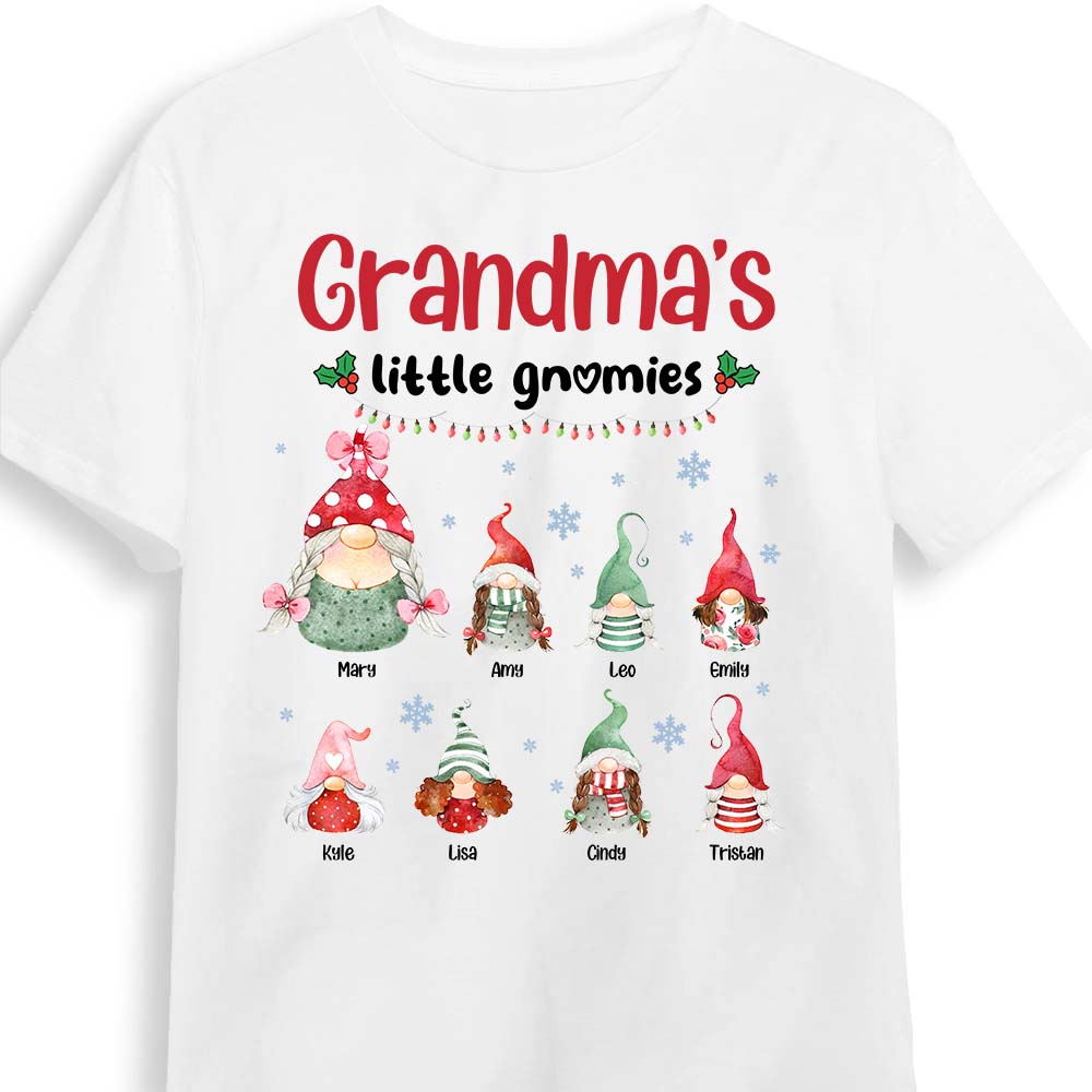 Personalized Gift For Grandma Little Gnomies Christmas Shirt Hoodie Sweatshirt 29658 Primary Mockup