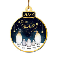 Personalized Our Family Penguin Ornament 29660 thumb 1