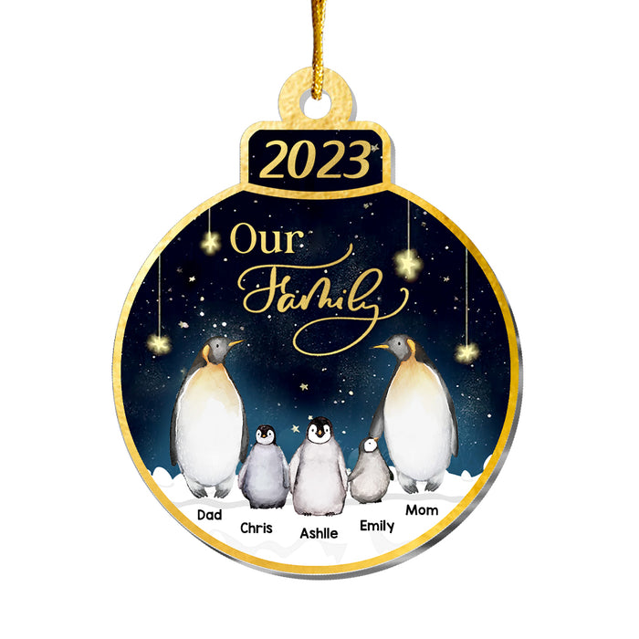 Personalized Our Family Penguin Ornament 29660 1