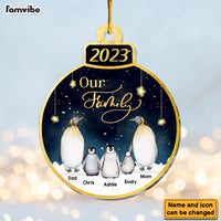 Personalized Our Family Penguin Ornament 29660 thumb 1