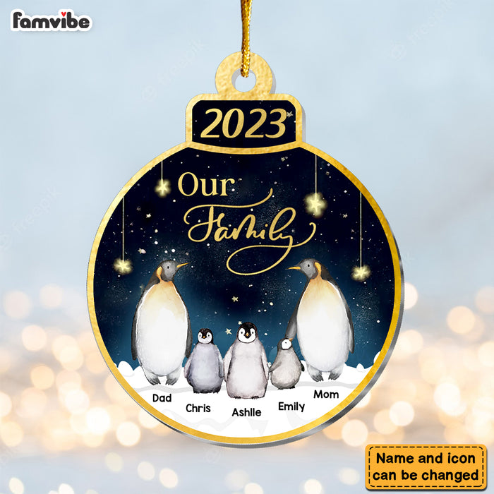 Personalized Our Family Penguin Ornament 29660 1